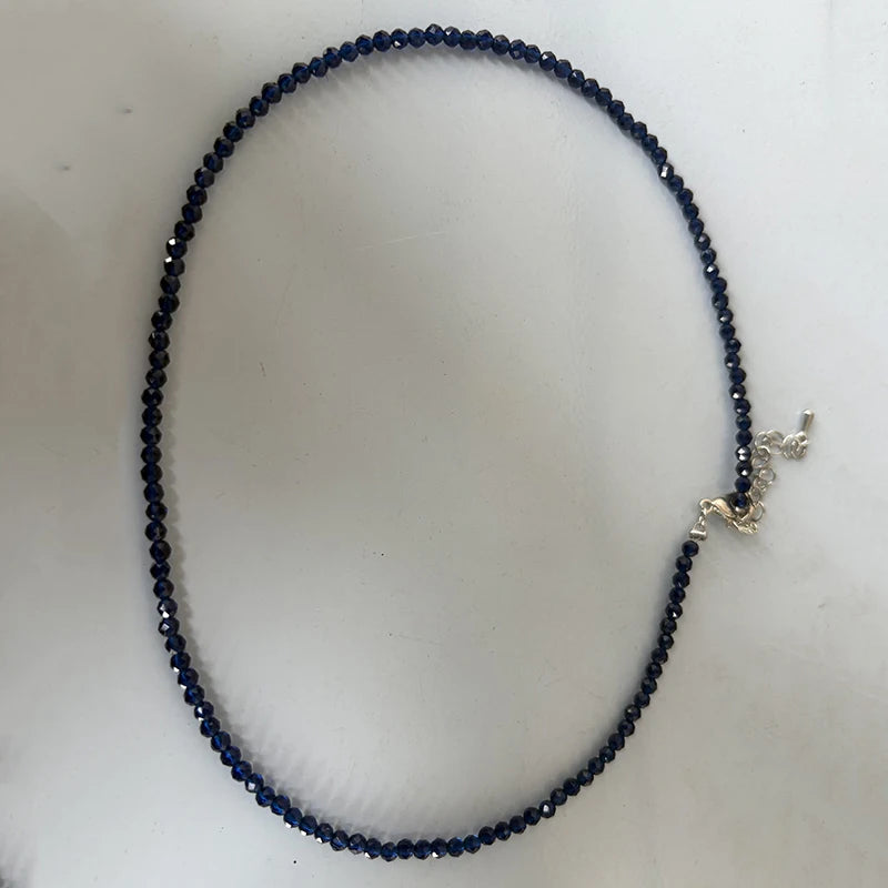 Collier Choker Perles Verre Bohème – Chaîne Courte Sweet Femme