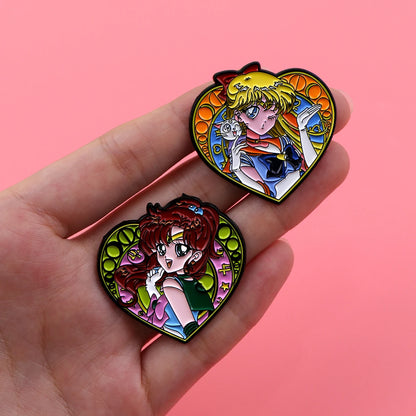 Pin's Émaillé Cartoon Anime Kawaii – Broche Badge Métal Femme Fille
