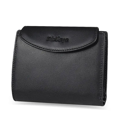 Portefeuille Femme Cuir Véritable - Porte-Monnaie Mini Clutch Porte-Cartes Bourgogne