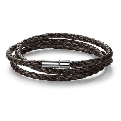 Bracelet Tressé Multicouche — Style Vintage Unisexe, 6 Coloris