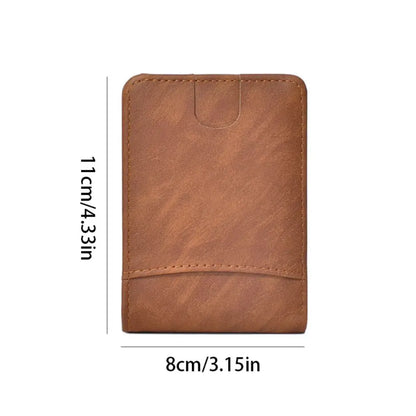 Portefeuille Homme Cuir PU Imperméable - Porte-Carte Compact Pliable Léger pour Voyage et Quotidien