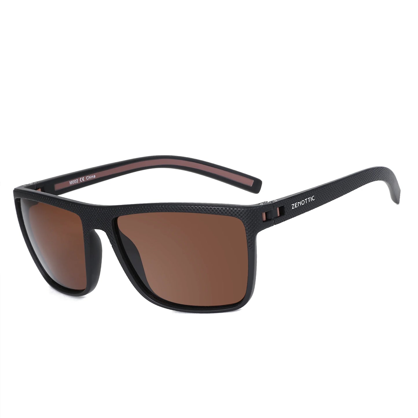 ZENOTTIC Lunettes de Soleil Polarisées Carrées — TR-90 Léger, UV400, Unisexe