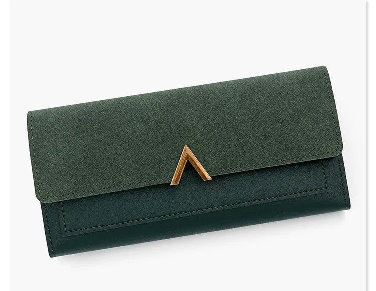 Portefeuille Femme Long Cuir PU Perles - Porte-Monnaie Carte Clutch Mini Fermoir Rouge