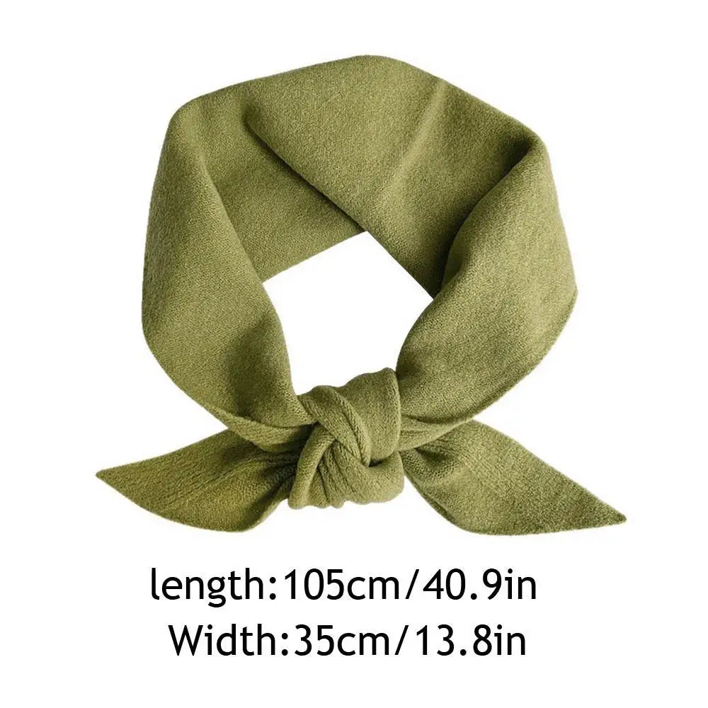 Foulard Triangle Laine 100% Coréen Femme - Écharpe Cachemire Longue Chaude Châle Tricotée