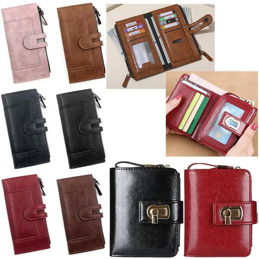 Portefeuille Long en Cuir PU pour Femme - Organisateur Anti-Vol