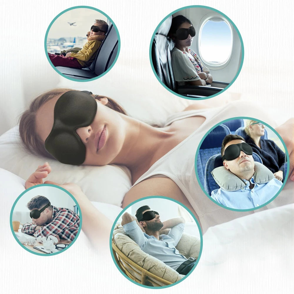 Masque de Sommeil 3D Occultant - Masque Nuit Voyage Confortable Unisexe