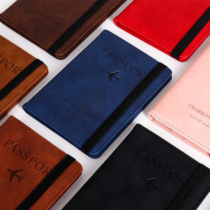 Portefeuille Homme Cuir PU Passeport Voyage - Porte-Cartes Business Accessoires Voyage