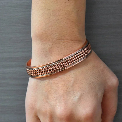 Bracelet Cuivre Pur 99,99% Magnétique – Soulagement Arthrite Unisexe
