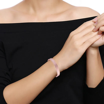 Bracelet Manchette Cuivre Pur Or Rose Magnétique – Arthrite & Santé Ajustable Unisexe
