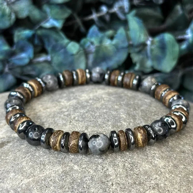 Bracelet Hématite Zigzag Magnétique – Énergie & Équilibre Unisexe