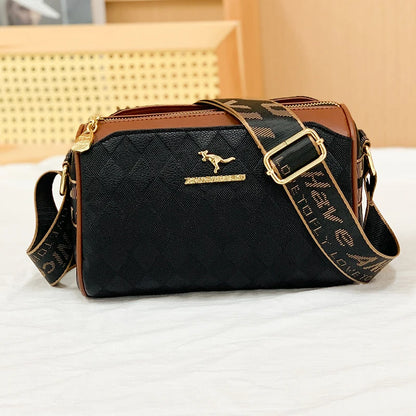 Sac Bandoulière en Cuir PU Motif Check – Style Luxe Femme