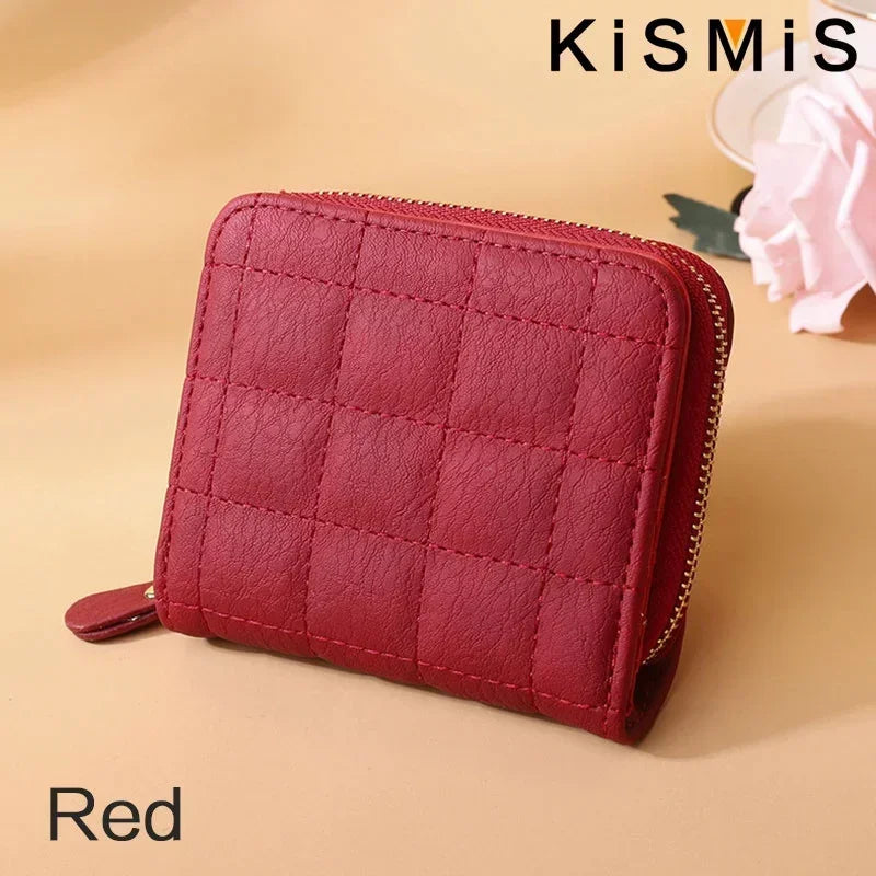 Portefeuille Femme Kawaii Rose - Mini Porte-Monnaie Cuir Design Mignon avec Compartiment Pièces