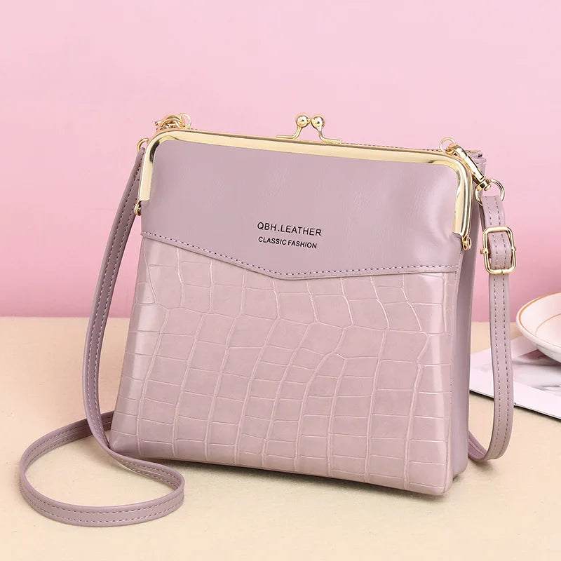 Sac à Bandoulière Femme Cuir PU - Pochette Porte-Cartes Crossbody Voyage