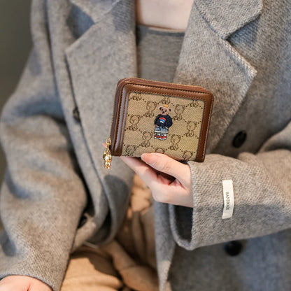 Portefeuille Femme Long Zippé Grande Capacité - Porte-Monnaie Bifold avec Dragonne Porte-Carte Designer Luxe