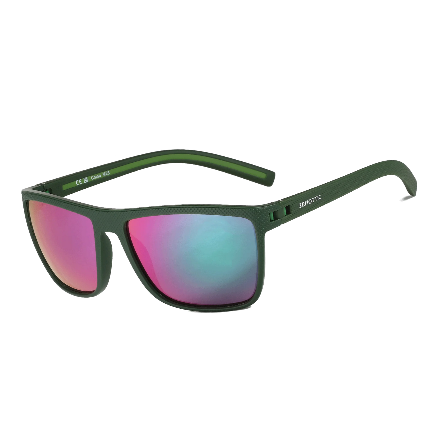 ZENOTTIC Lunettes de Soleil Polarisées Carrées — TR-90 Léger, UV400, Unisexe