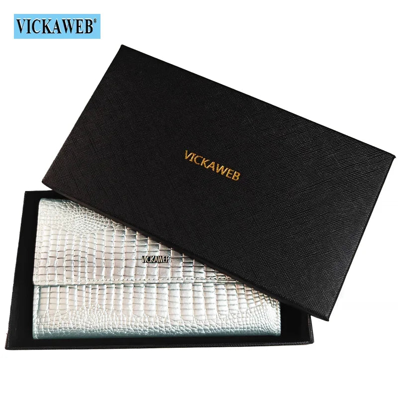Portefeuille Femme Cuir Verni Noir - Porte-Monnaie Magnétique avec Fermoir Hasp Élégant
