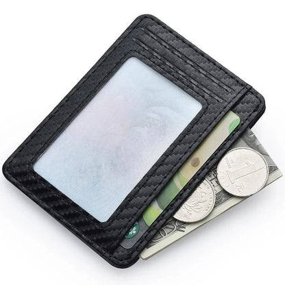 Portefeuille Homme Slim RFID Blocking - Porte-Cartes Minimaliste Cuir PU Poche Avant