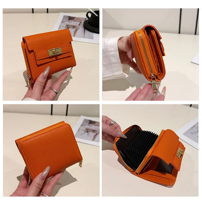 Portefeuille Femme Rétro Grande Capacité - Tri-Fold Multi-Cartes Multi-Fonctions