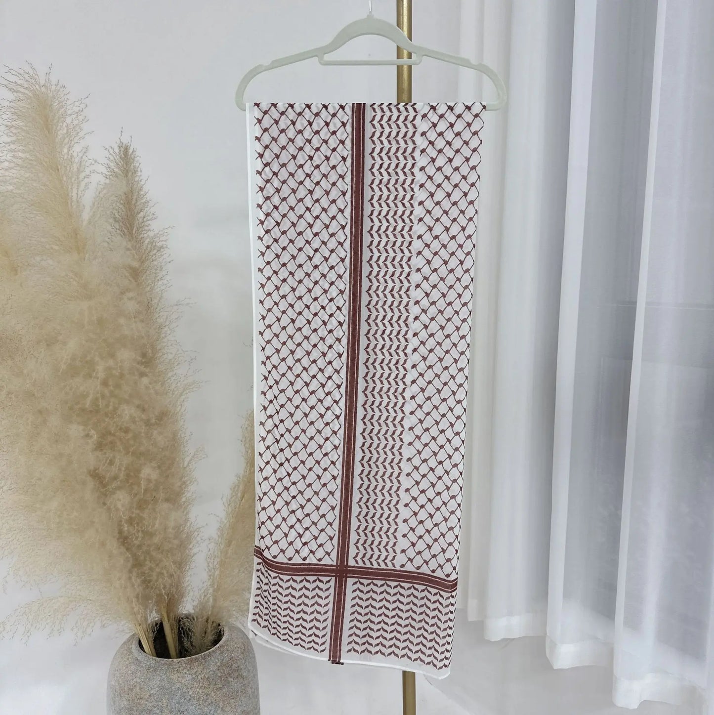 Foulard Hijab Keffieh Mousseline Femme - Écharpe Châle Islamique Musulman Respirant Dubai