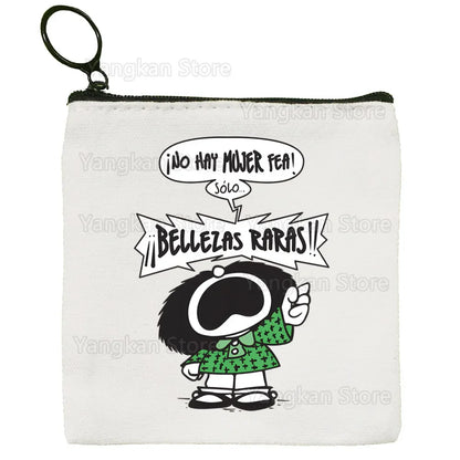 Portefeuille Vintage Mafalda Porte-Monnaie - Porte-Carte Multifonction Garçon Fille Unisexe Rétro
