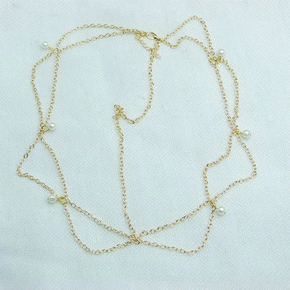 Bijou de Tête Indien Perles Mariée – Chaîne Cheveux Bohème Mariage