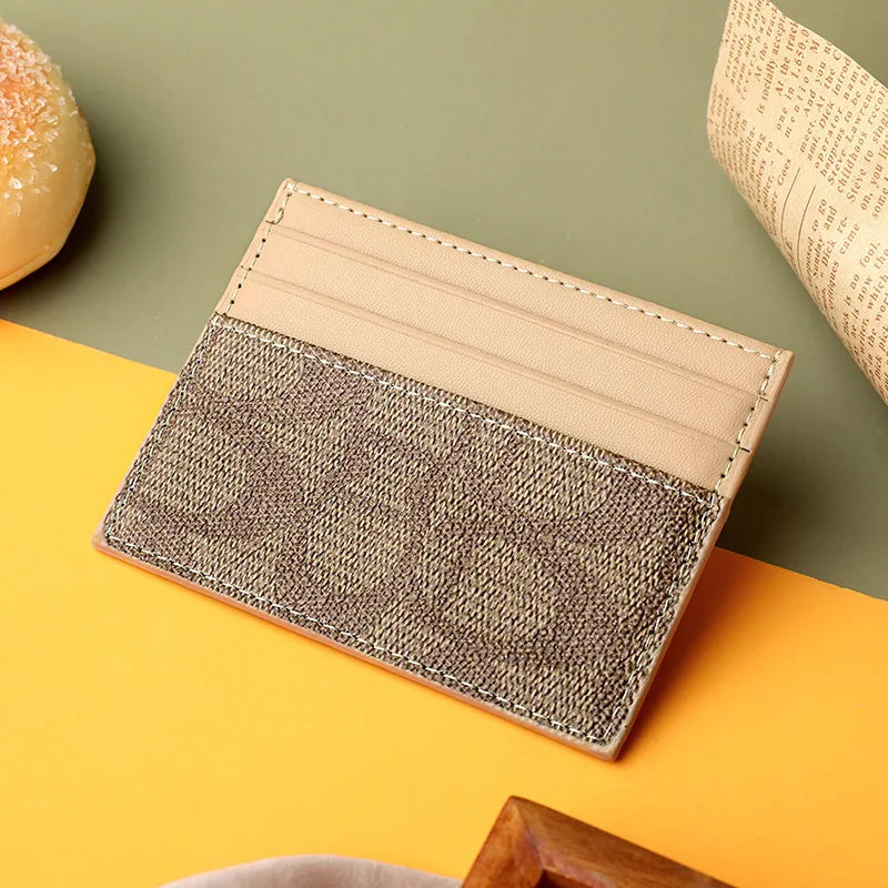 Porte-Carte Femme Cuir PU Luxe - Mini Portefeuille Court Multifonction avec Compartiments