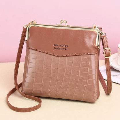Sac à Bandoulière Femme Cuir PU - Pochette Porte-Cartes Crossbody Voyage