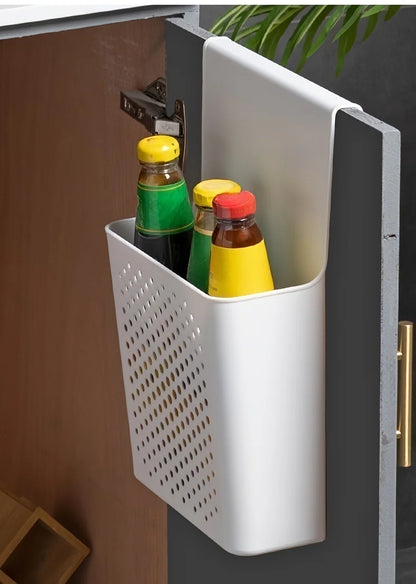 Organisateur de Porte d'Armoire de Cuisine - Panier de Rangement Suspendu Multifonction