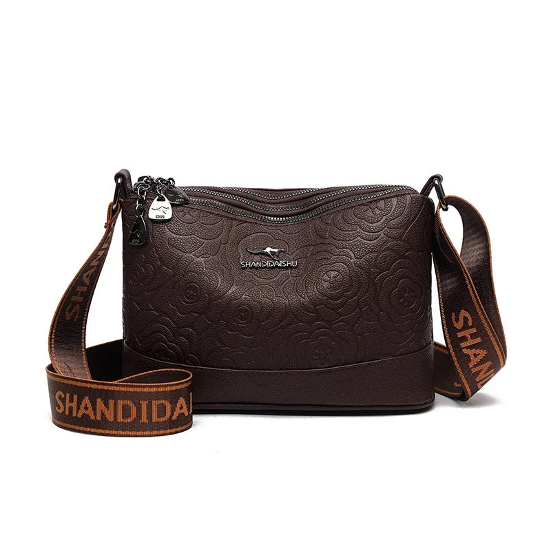 Sac à Main Femme Cuir PU 3 Poches - Grand Tote Bag Crossbody Imprimé Fashion