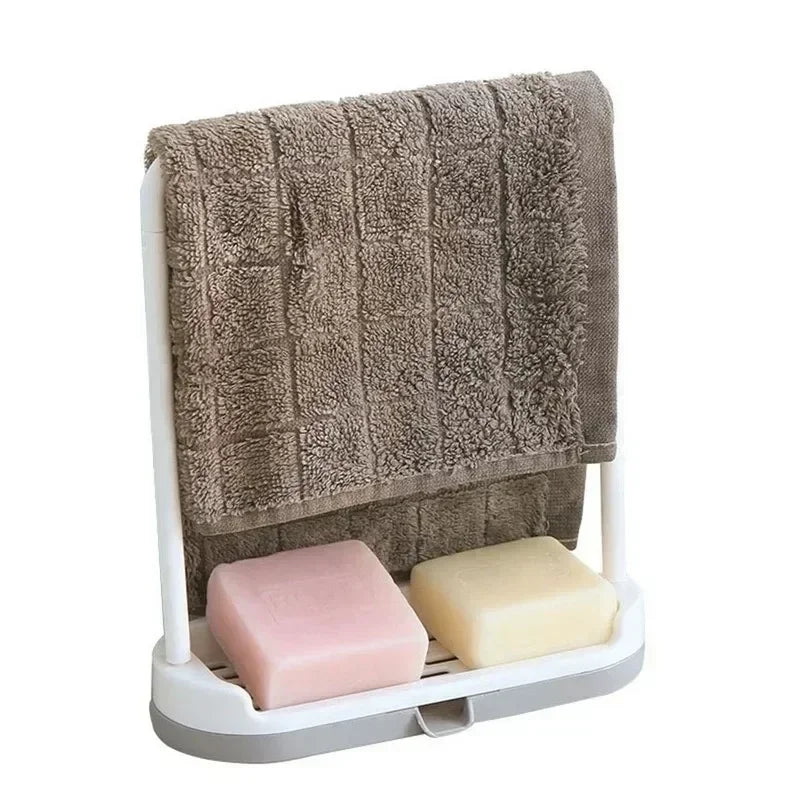 Support de Rangement pour Évier avec Égouttoir - Organisateur pour Torchons, Éponges et Savon