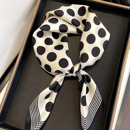 Foulard Carré Soie Naturelle 100% 65cm Femme - Bandana Headscarf Neckerchief Châle Luxe