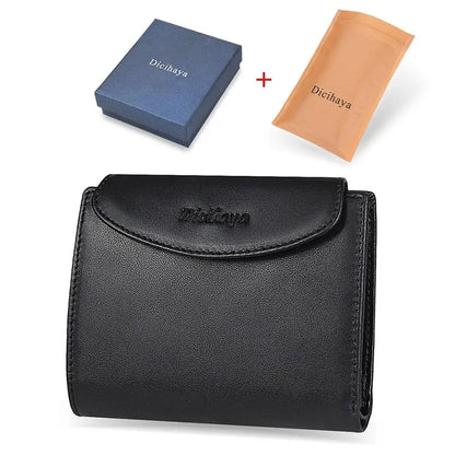 Portefeuille Femme Cuir Véritable - Porte-Monnaie Mini Clutch Porte-Cartes Bourgogne