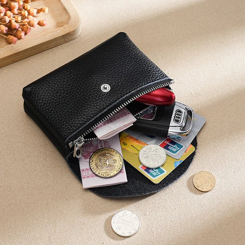 Portefeuille Femme Cuir PU Personnalisable Lettres Nom - Porte-Carte Monnaie Compact Rabat Cadeau Unique