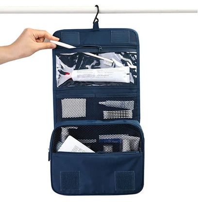 Trousse de Toilette Suspendue Imperméable – 6 Poches, Idéale Voyage