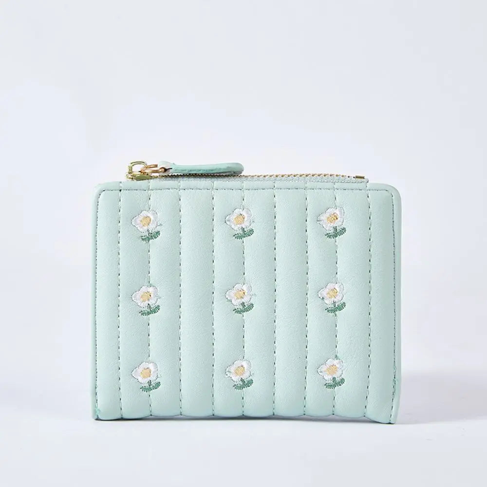 Portefeuille Femme Mini Cute Cuir PU Court - Porte-Monnaie Fashion Coin Money Bag Grande Capacité Blanc
