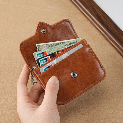 Portefeuille Femme Cuir PU Cœur - Porte-Cartes Anti-Magnétique Voyage Monnaie