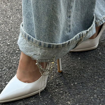 Broche Chaîne Pompons Irréguliers - Accessoire Multifonction Pantalon
