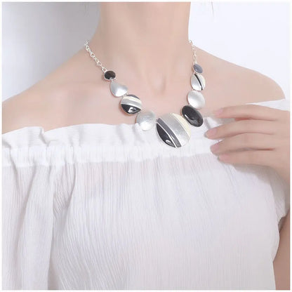 Collier Ethnique Femme Coloré - Pendentif Rond Vintage Choker Bijoux