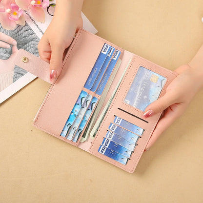 Portefeuille Femme Multi-Cartes Cuir PU - Organisateur de Voyage Décontracté