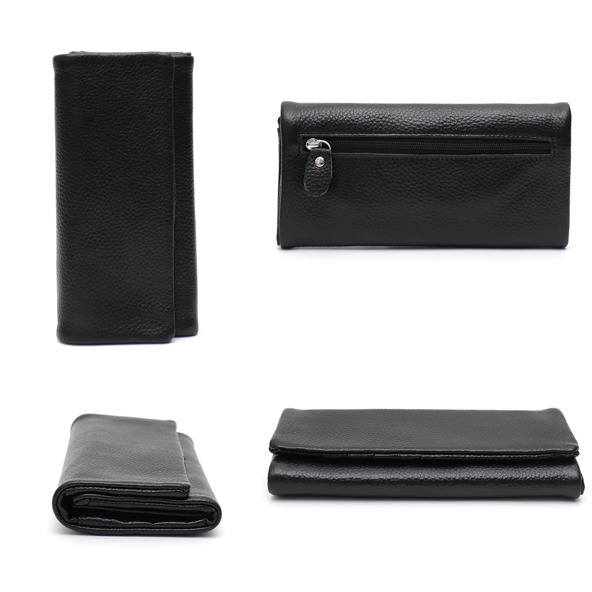 Portefeuille Femme Bifold Cuir Véritable - Multi-Cartes avec Compartiment Téléphone
