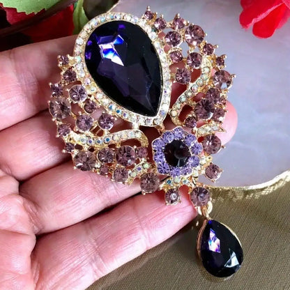 Broche Baroque Fleur Luxe - Pin's Élégant Mariage Soirée Cadeau