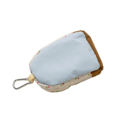 Porte-Monnaie Kawaii Toile Motif Floral - Mini Pochette Zip pour Clés et Cartes