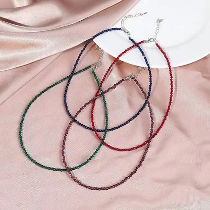 Collier Choker Perles Verre Bohème – Chaîne Courte Sweet Femme