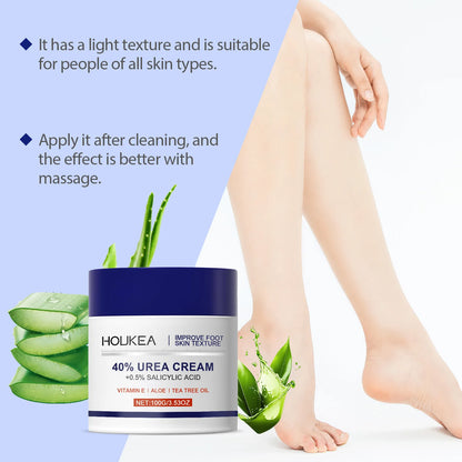 Crème Pieds Urée 40% + Acide Salicylique 0.5% 2pcs - Talons Fissurés Callosités Exfoliante Hydratante