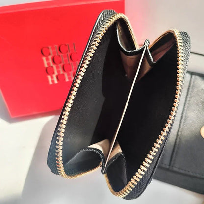 Portefeuille Femme Cuir PU Artisanat Exquis - Compact Multi-Cartes Chic Durable