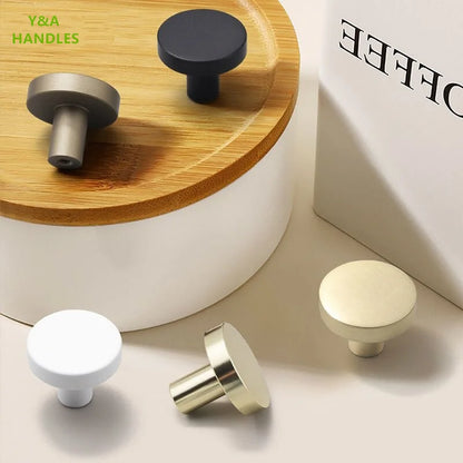 Poignée de Meuble Moderne en Aluminium - Bouton Rond pour Armoire et Tiroir