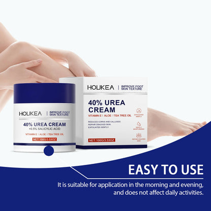 Crème Pieds Urée 40% + Acide Salicylique 0.5% 2pcs - Talons Fissurés Callosités Exfoliante Hydratante