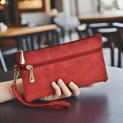 Portefeuille Long Femme Grande Capacité - Pochette Zip avec Compartiment Téléphone