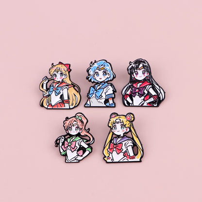 Pin's Émaillé Cartoon Anime Kawaii – Broche Badge Métal Femme Fille