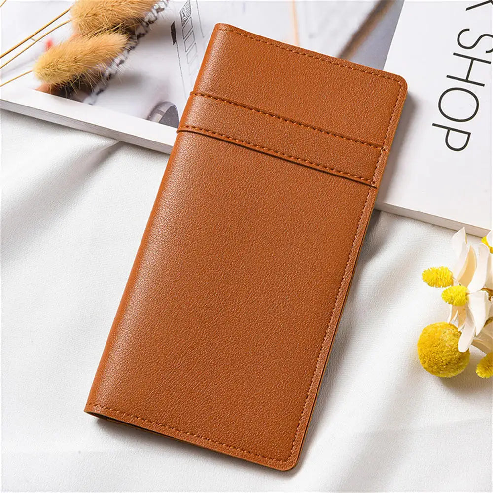 Portefeuille Femme Multi-Cartes Cuir PU - Organisateur de Voyage Décontracté
